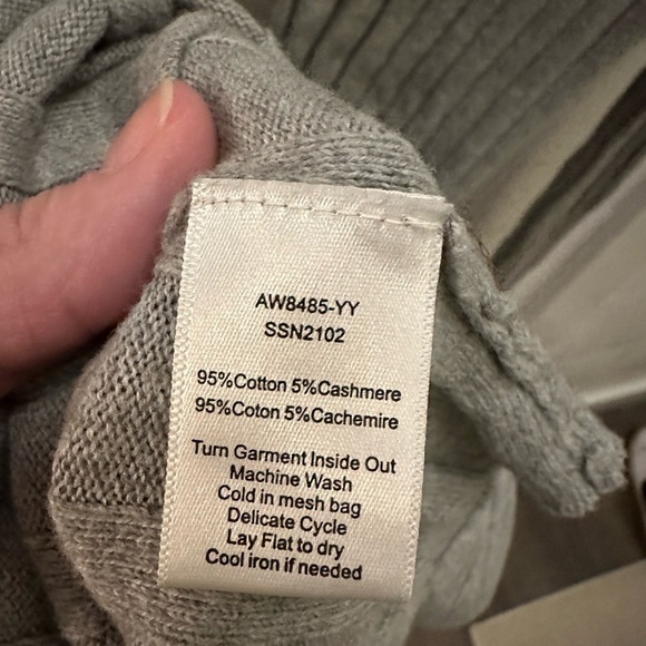 ATM ANTHONY THOMAS MELILLO L rib cashmere cotton midi minimalist luxury cardigan - Picture 10 of 13